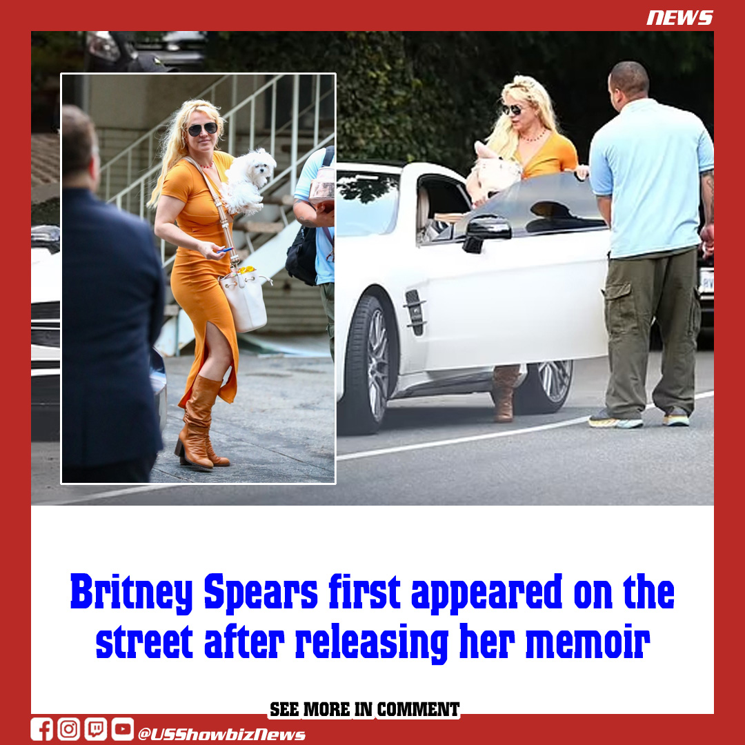 Britney Spears first appeared on the street after releasing her memoir
