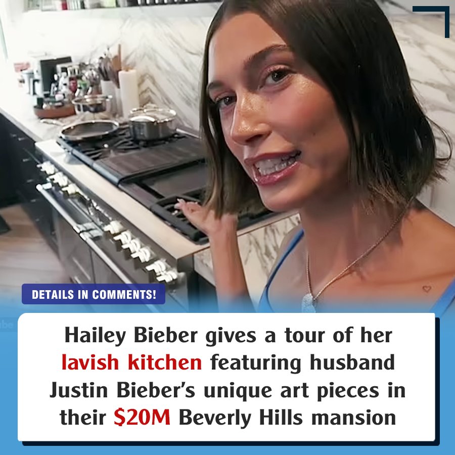 Hailey Bieber gives a tour of her lavish kitchen featuring husband(01)
