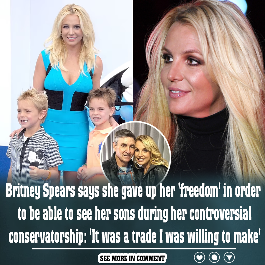 Britney Spears says she gave up her 'freedom' in order to be able to