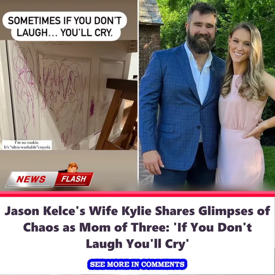 Jason Kelce's Wife Kylie Shares Glimpses of Chaos as Mom of Three 'If
