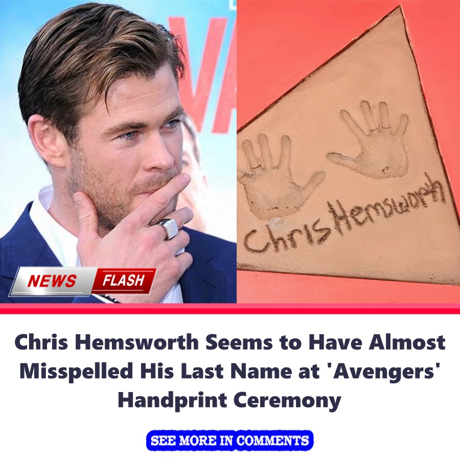 Chris Hemsworth Seems to Have Almost Misspelled His Last Name at
