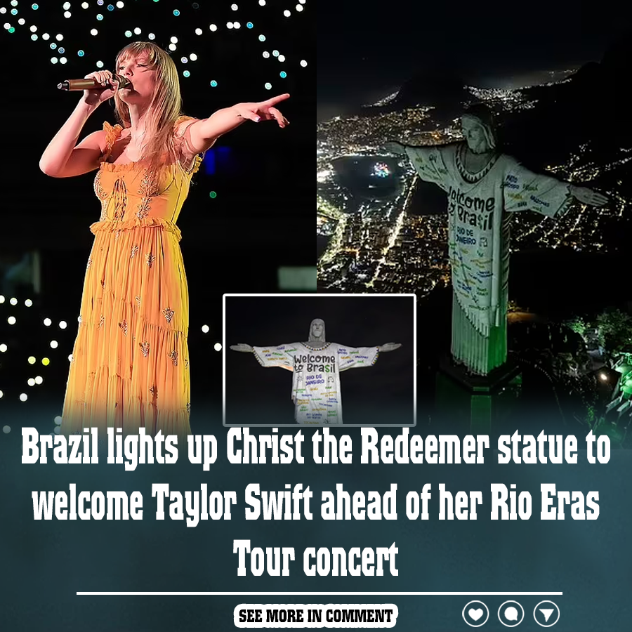 Brazil lights up Christ the Redeemer statue to Taylor Swift(01)