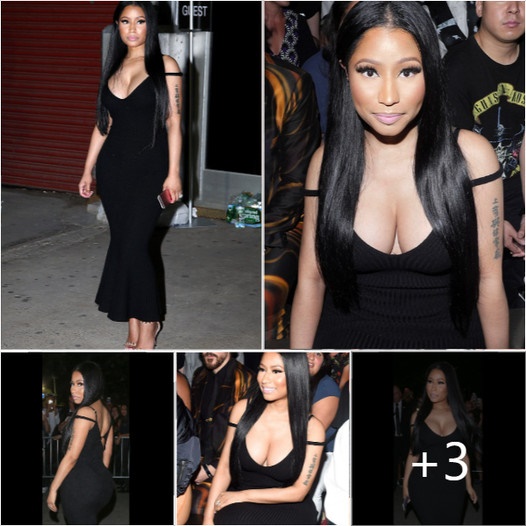 Daring Move Nicki Minaj Flaunts Her Curves In Figure Hugging Outfit