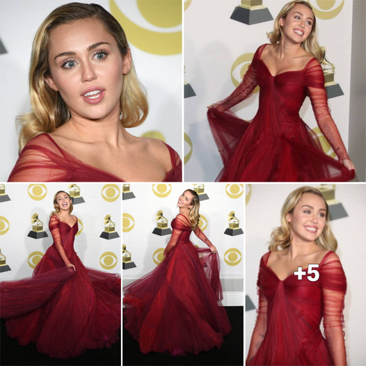 Miley Cyrus Strikes A Pose At The 60th Annual Grammy Awards ‎ News