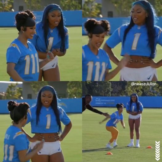 Cardi B and Megan Thee Stallion Learn to Play Football from the LA