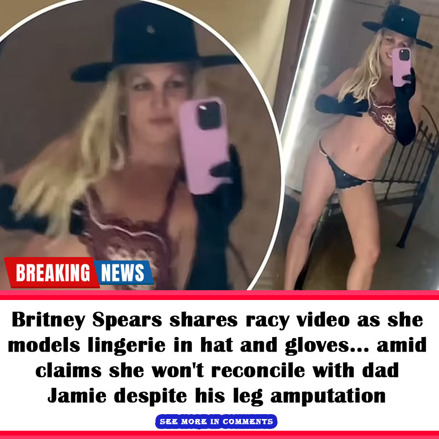 Britney Spears Shares Racy Video As She Models Lingerie In Hat And