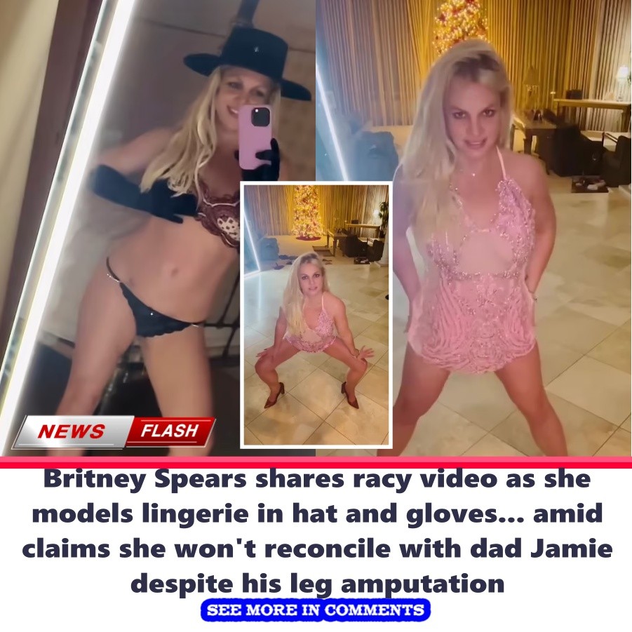 Britney Spears Shares Racy Video As She Models Lingerie In Hat And