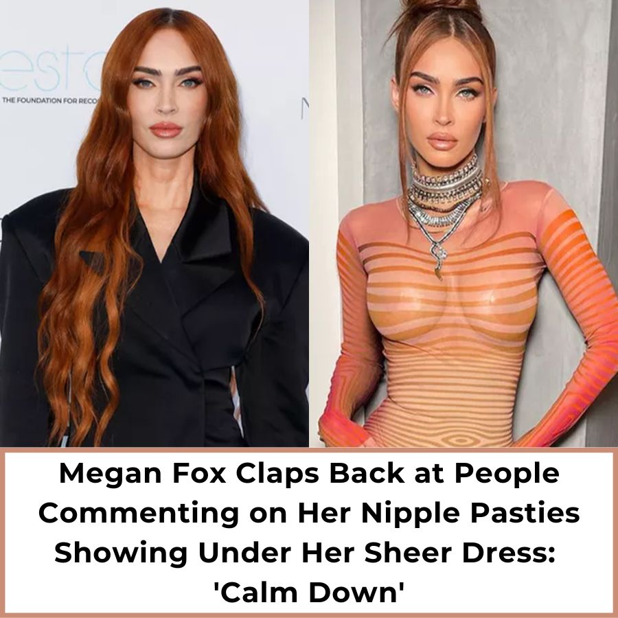 Megan Fox Claps Back At People Commenting On Her Nipple Pasties Showing Under Her Sheer Dress 