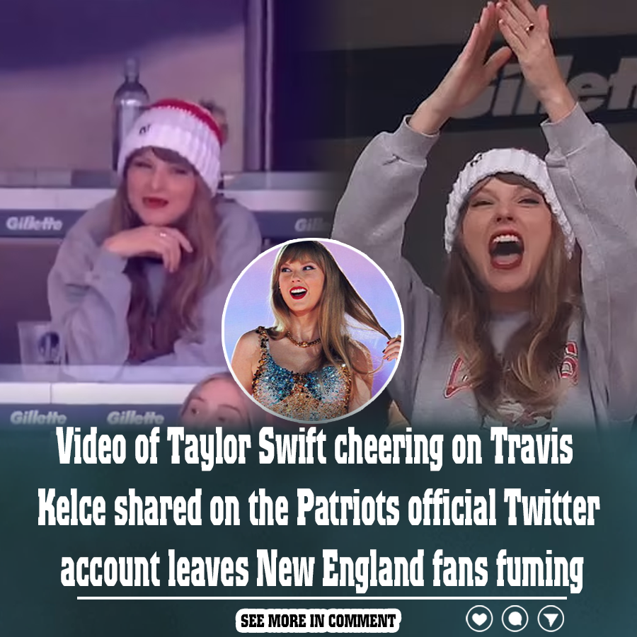 Video Of Taylor Swift Cheering On Travis Kelce Shared On The Patriots Official Twitter Account 4736