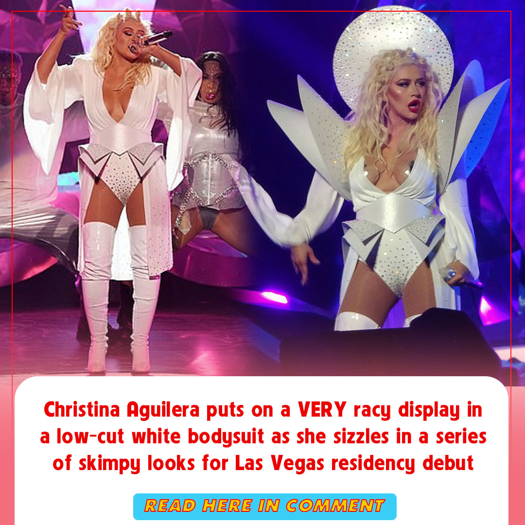 Christina Aguilera Puts On A Very Racy Display In A Low Cut White