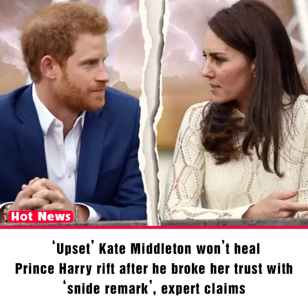 Upset Kate Middleton Wont Heal Prince Harry Rift After He Broke Her