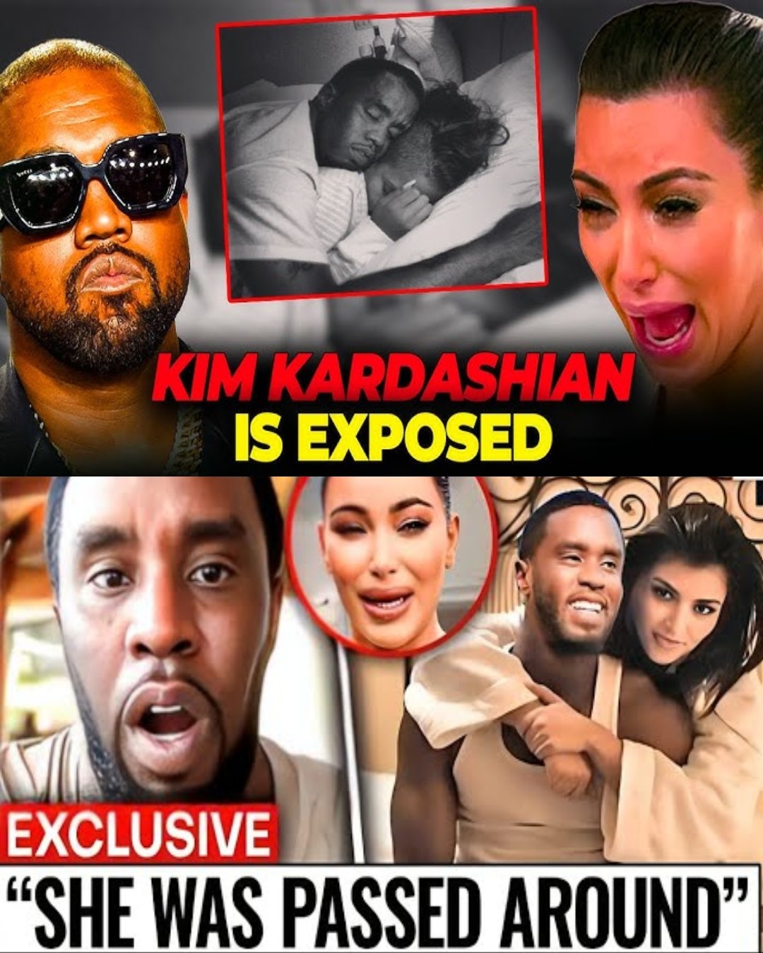 Hot News Kanye EXPOSES Kim Kardashian For Being Diddys VIP FR3AK 0FF