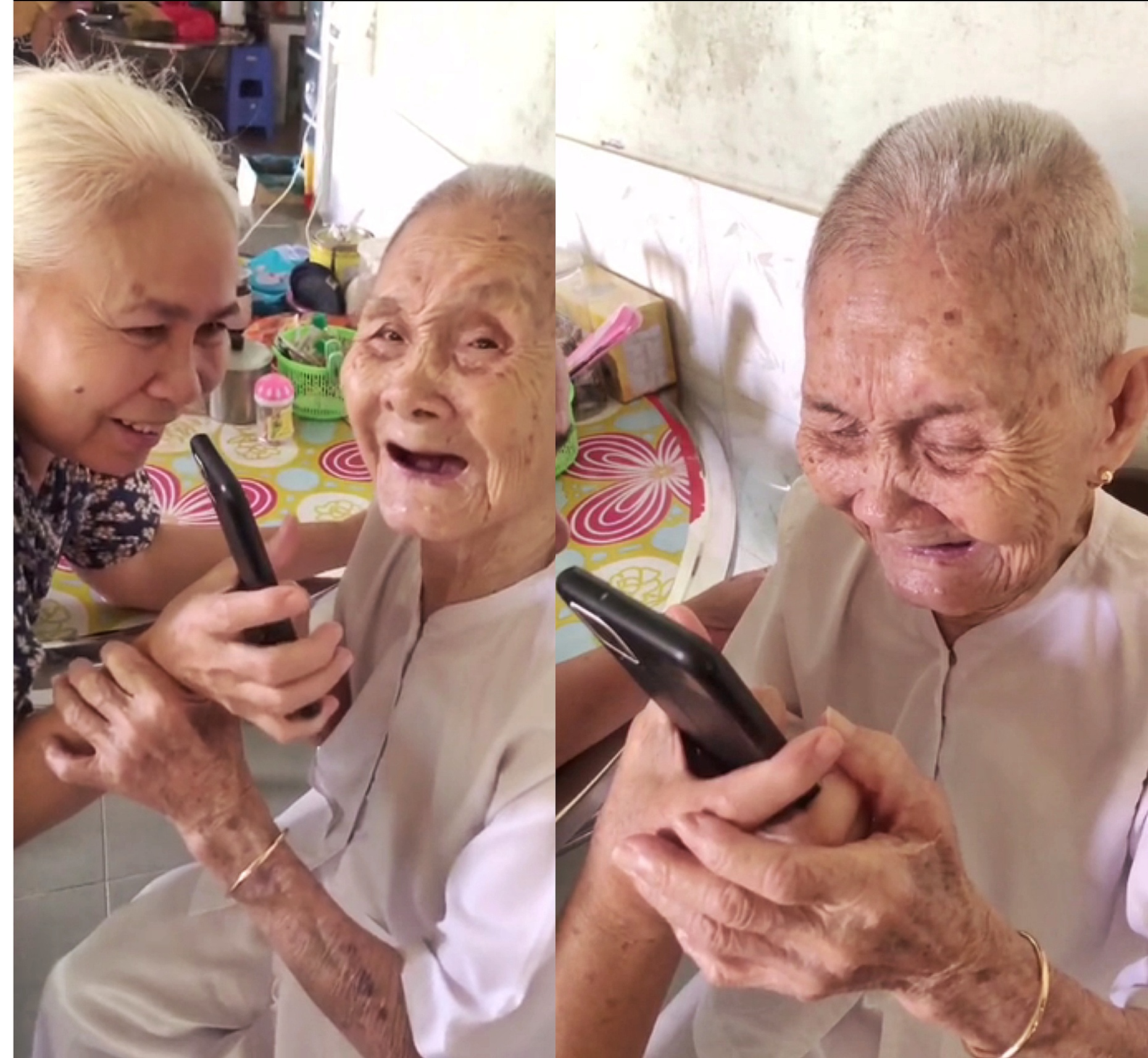 Bật khóc trước clip mẹ già 105 tuổi nhắn con gái: 'Về với má! Má nhớ con' - ảnh 1