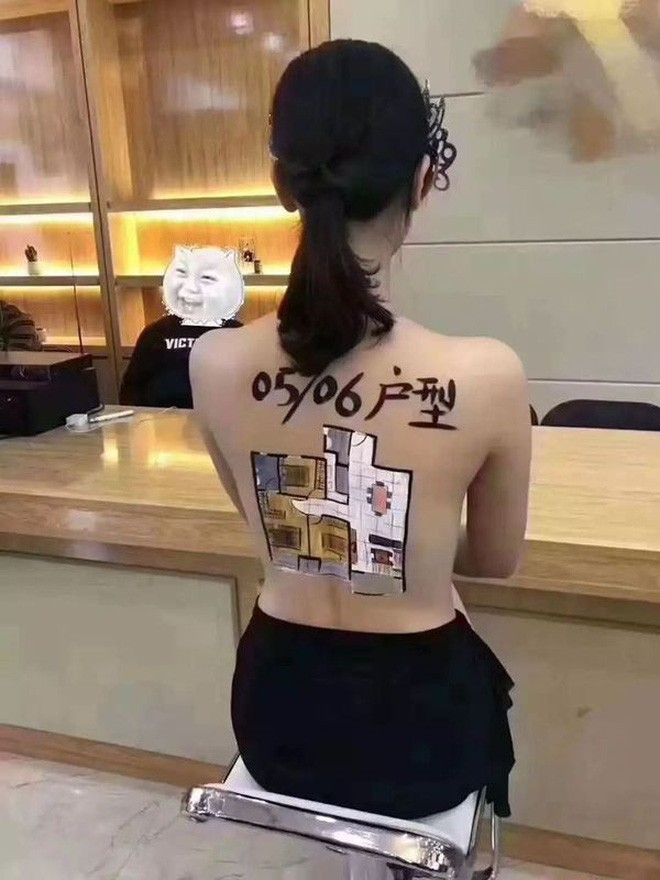 Vẽ sơ đồ nhà lên mẫu nữ cởi trần để quảng cáo, công ty bất động sản Trung Quốc nhận gạch đá tới tấp từ dân mạng - Ảnh 1.