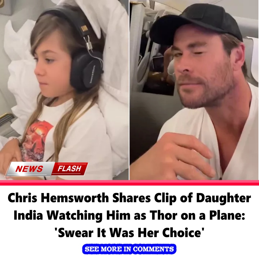 Chris Hemsworth Shares Clip of Daughter India Watching Him as Thor on a