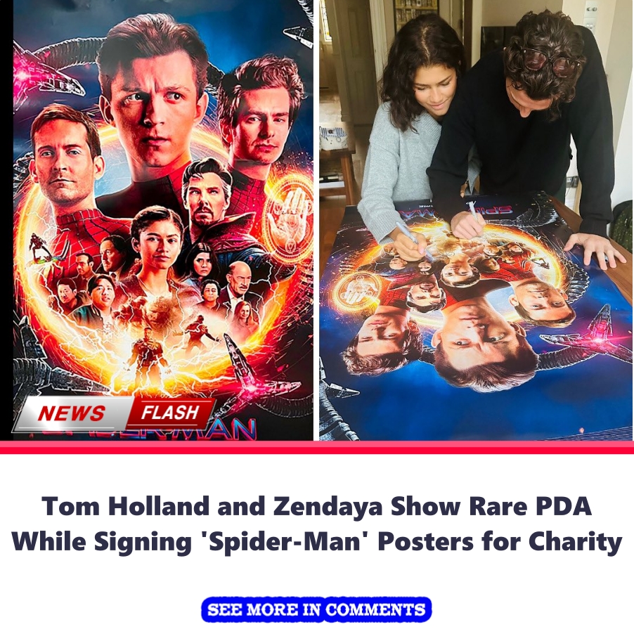 Tom Holland and Zendaya Show Rare PDA While Signing 'SpiderMan