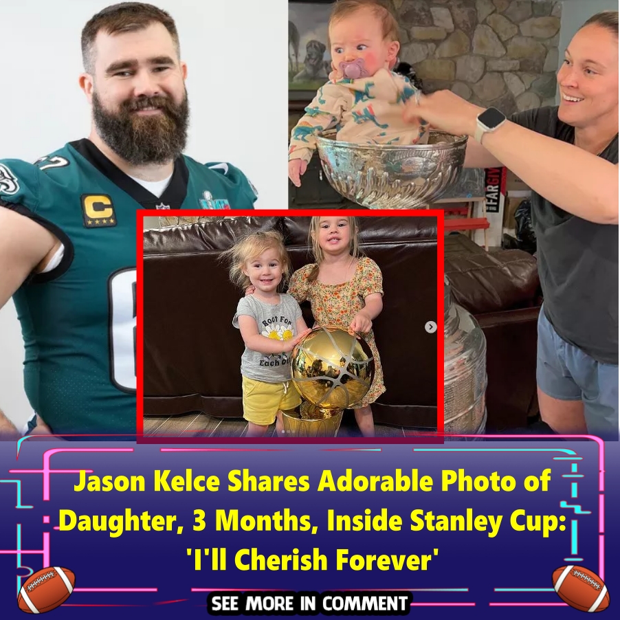 Jason Kelce Shares Adorable Photo of Daughter, 3 Months, Inside Stanley ...