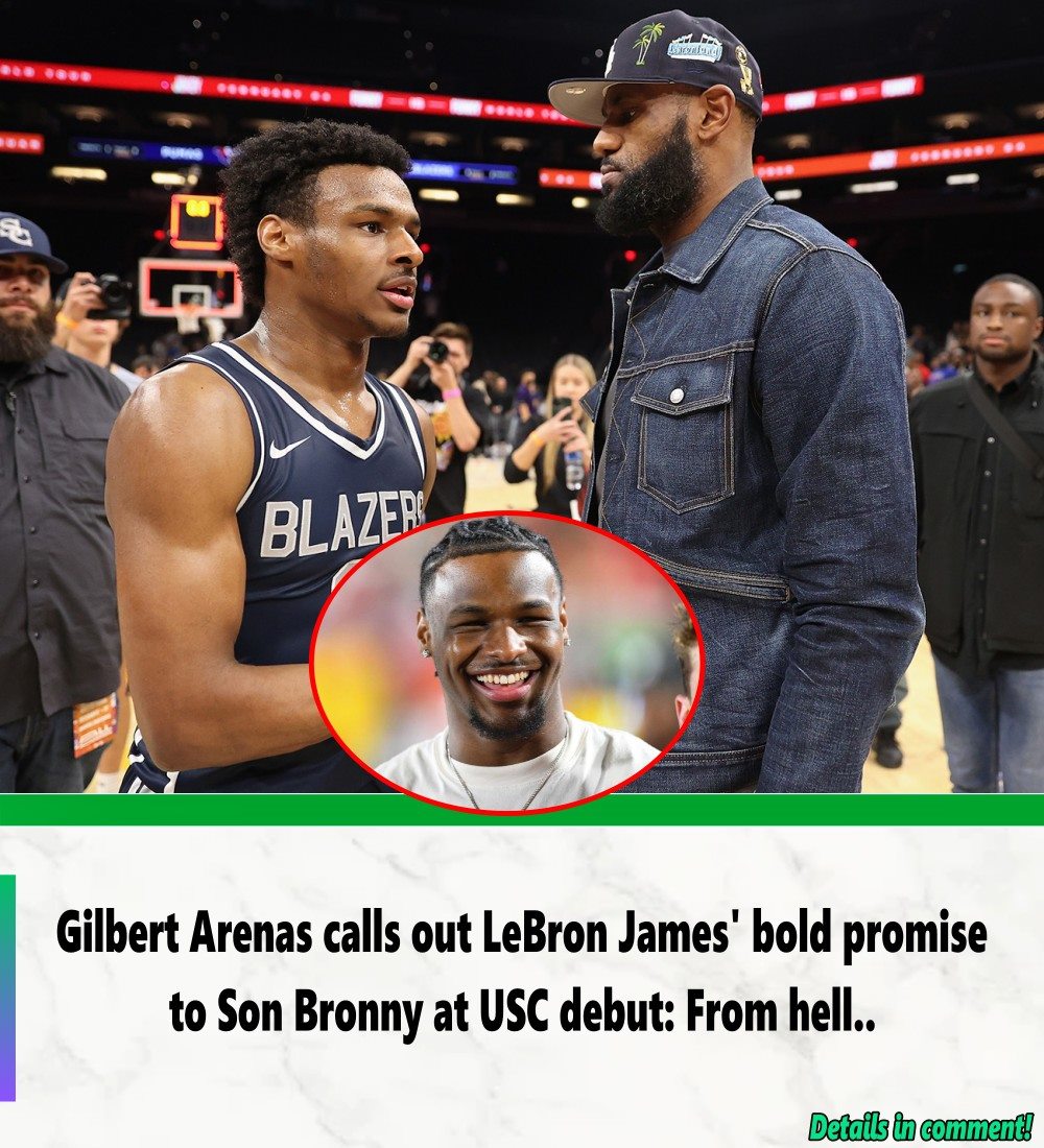Gilbert Arenas calls out LeBron James' bold promise to Son Bronny at ...