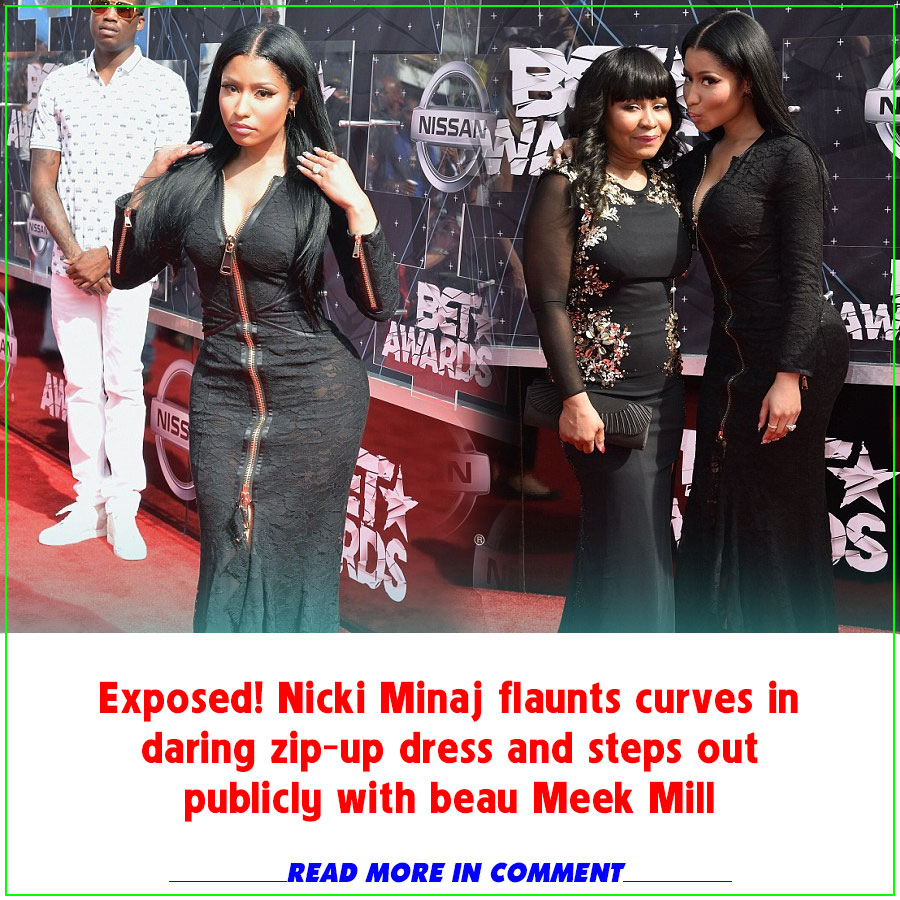 Exposed Nicki Minaj Flaunts Curves In Daring Zip Up Dress And Steps Out Publicly With Beau Meek