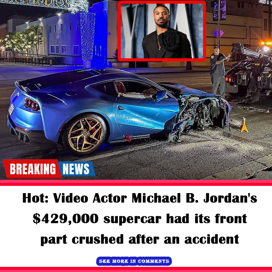 Hot: Actor Michael B. Jordan's $429,000 supercar had its front end ...