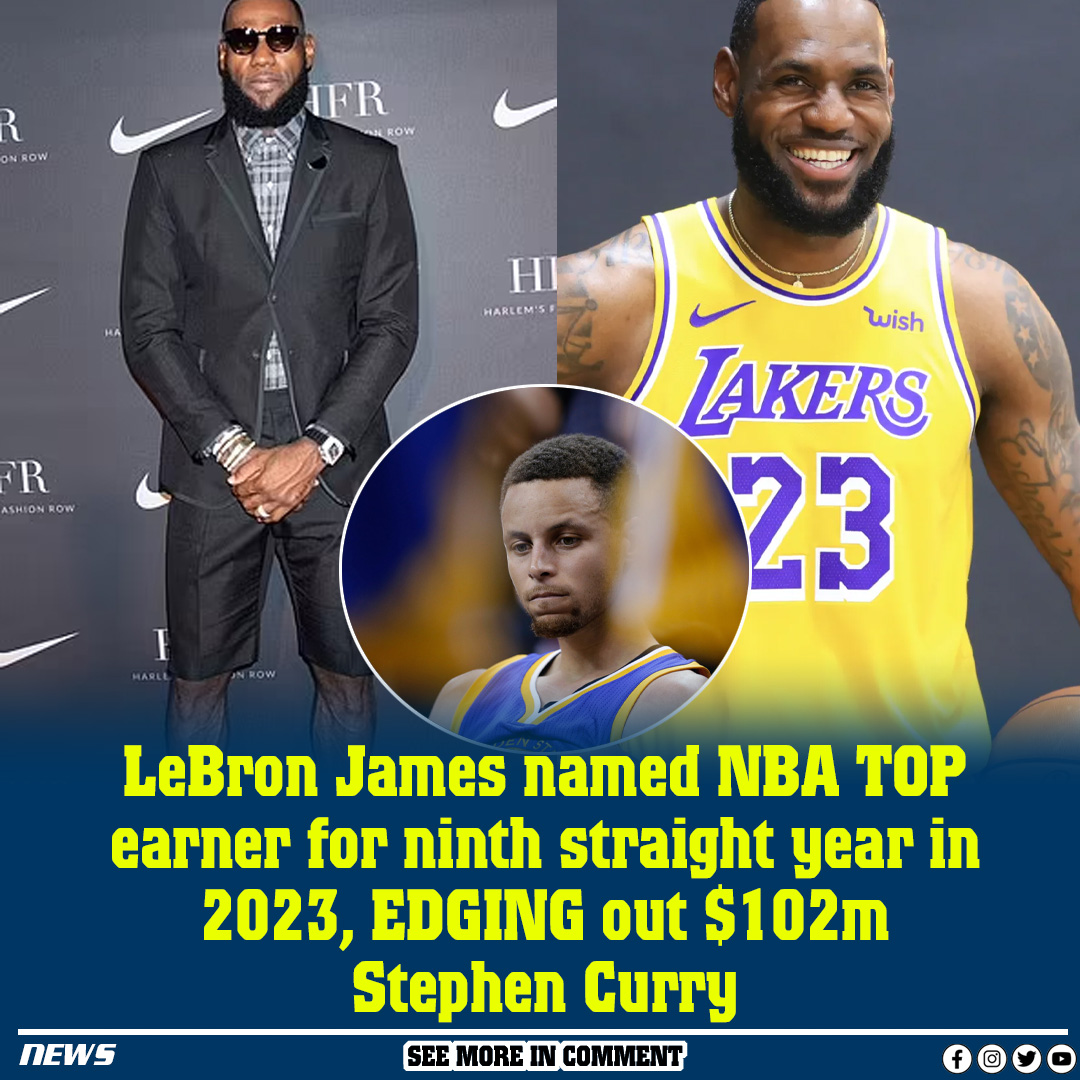 LeBron James named NBA TOP earner for ninth straight year in 2023 ...