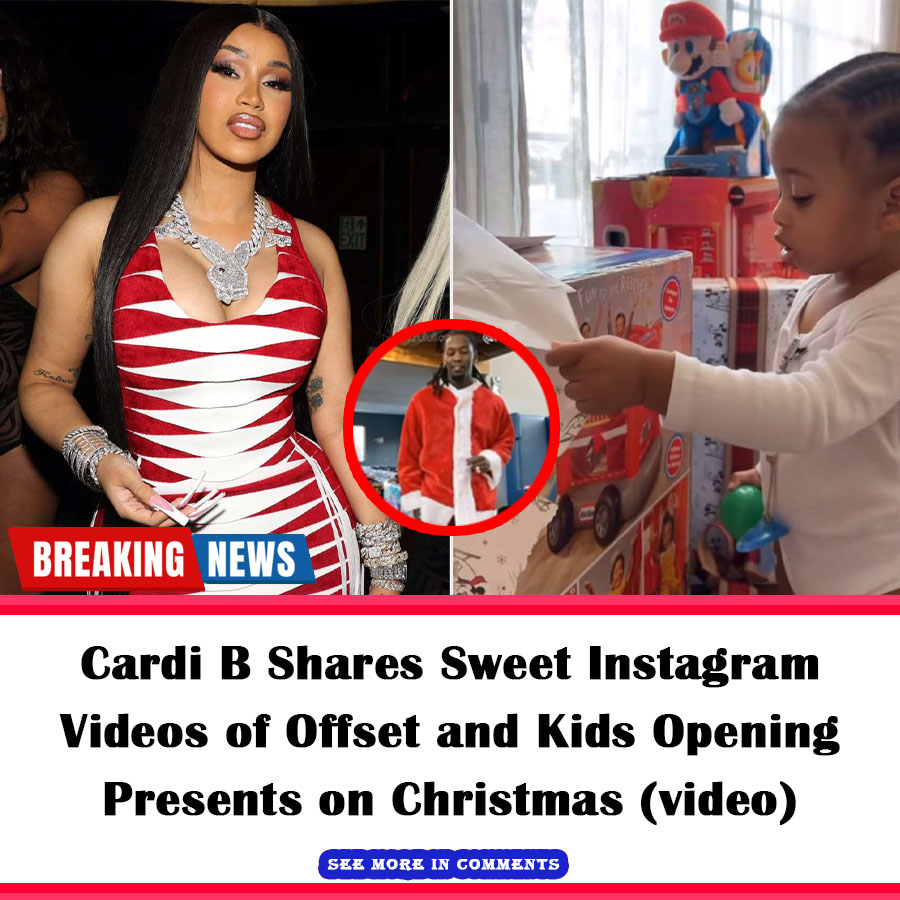 Cardi B Shares Sweet Instagram Videos of Offset and Kids Opening(01)