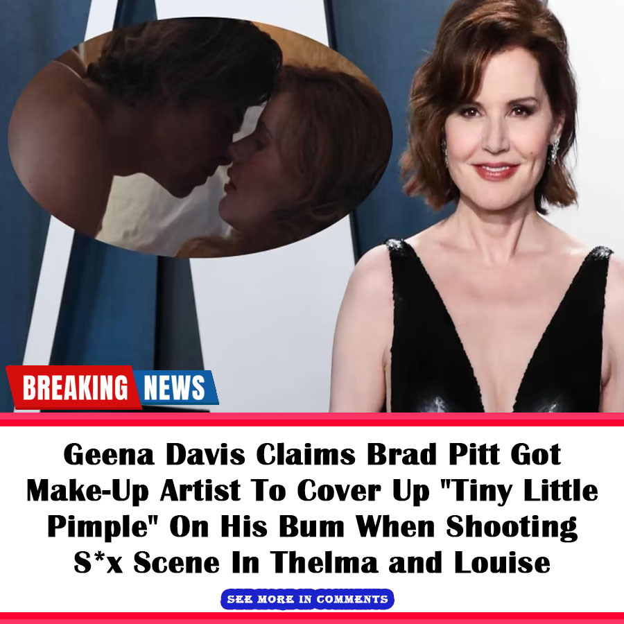 Geena Davis Claims Brad Pitt Got Make Up Artist To Cover Up Tiny Little Pimple On His Bum When 
