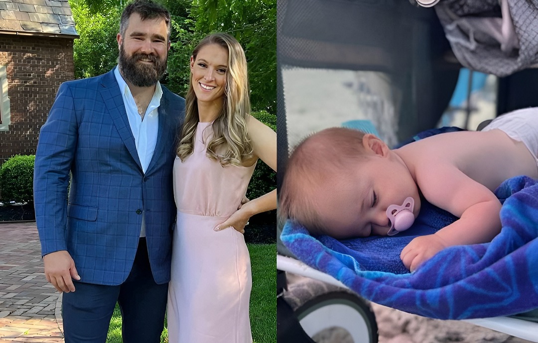 Jason Kelce’s Wife Kylie Share Sweet Photo of Baby Bennett Enjoying a ...