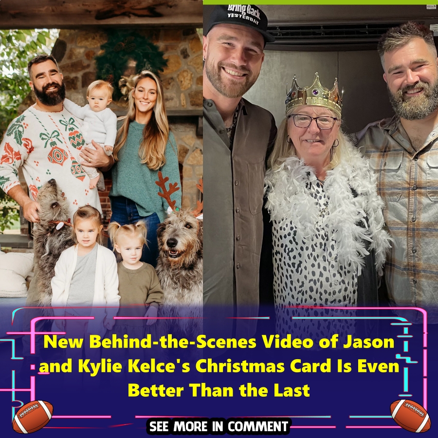 New BehindtheScenes Video of Jason and Kylie Kelce's Christmas Card