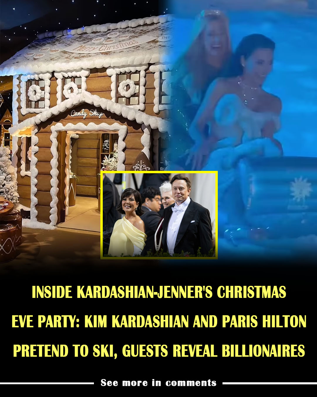 Inside the KardashianJenner Christmas Eve party Kim Kardashian and(01)