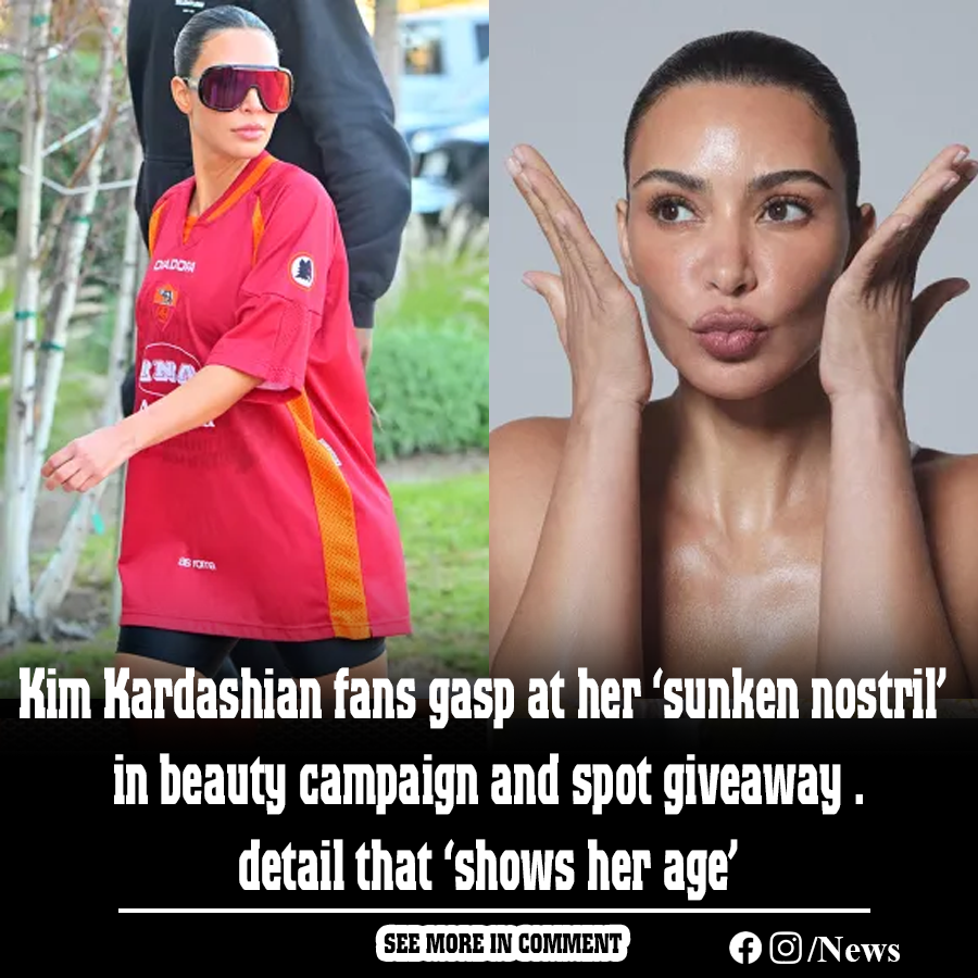Kim Kardashian fans gasp at her ‘sunken nostril’ in beauty campaign and(01)