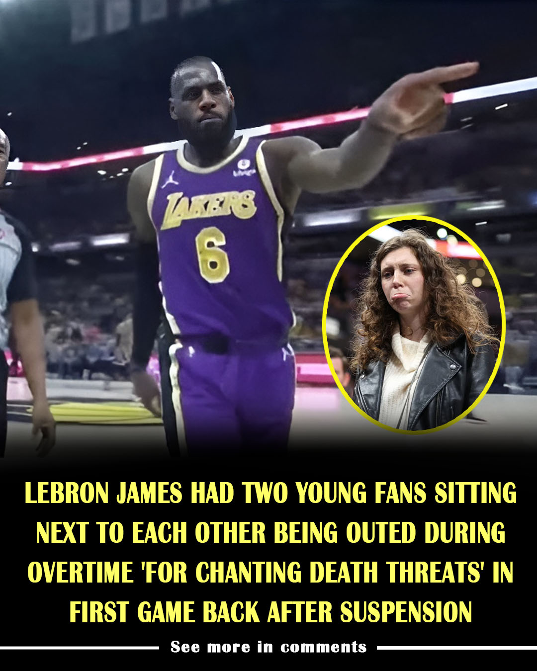 LeBron James has two young fans kicked out in first game back from