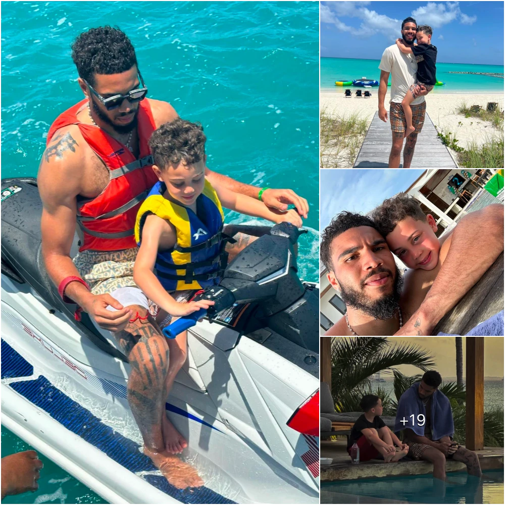 Jayson Tatum enjoys a comfortable and sweet vacation on Father's Day