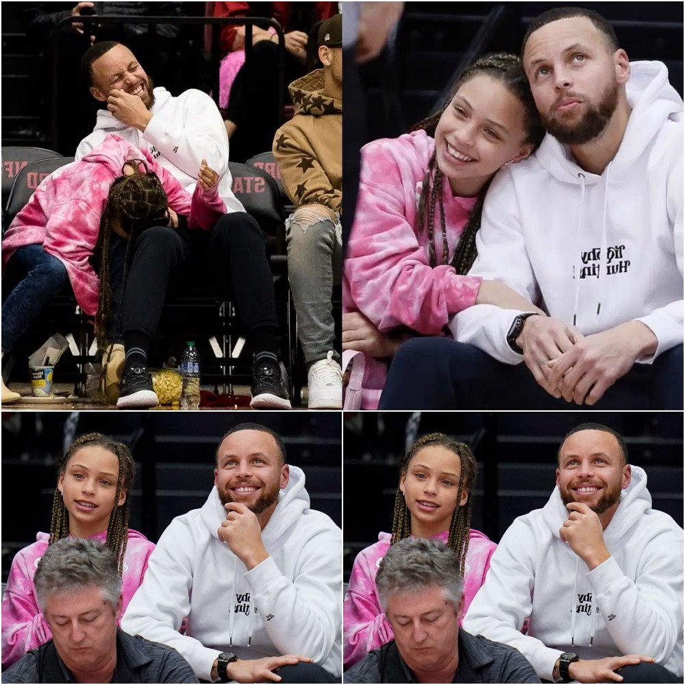 Stephen Curry and daughter Riley skipped the star-studded festivities ...