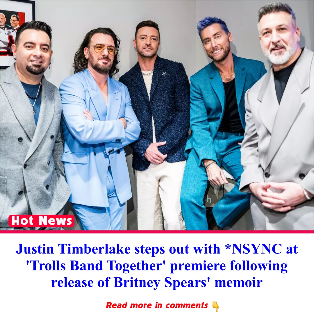 Justin Timberlake Steps Out With *NSYNC At 'Trolls Band Together ...