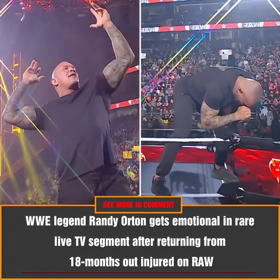 WWE legend Randy Orton gets emotional in rare live TV segment after ...