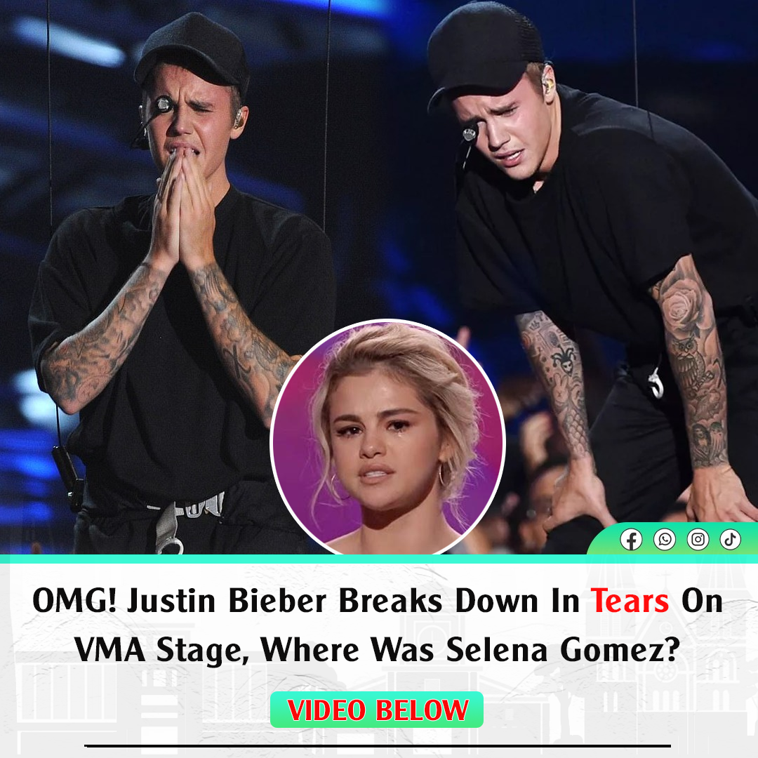 Justin Bieber Breaks Down In Tears On VMA Stage, Where is Selena Gomez