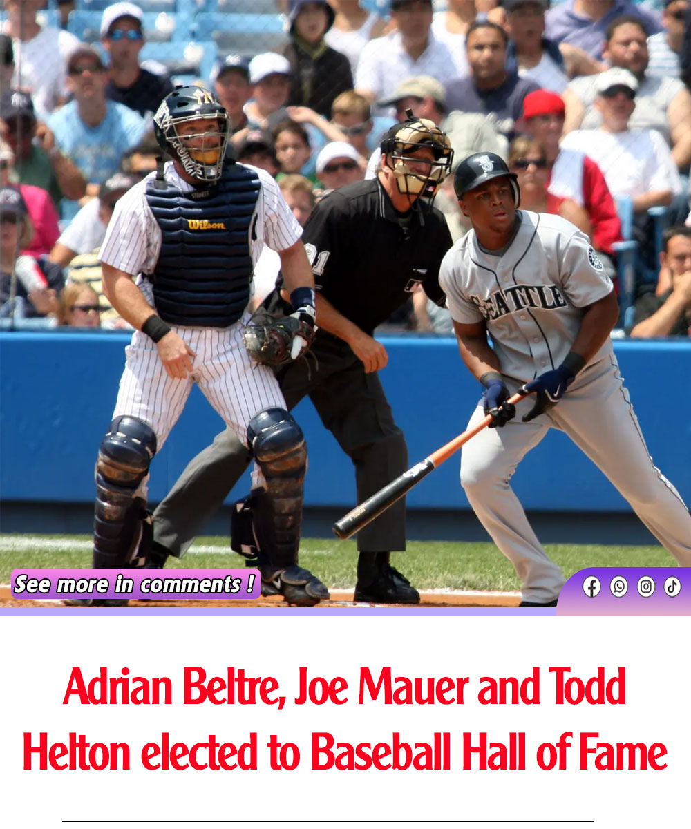 Adrian Beltre, Joe Mauer And Todd Helton Elected To Baseball Hall Of ...