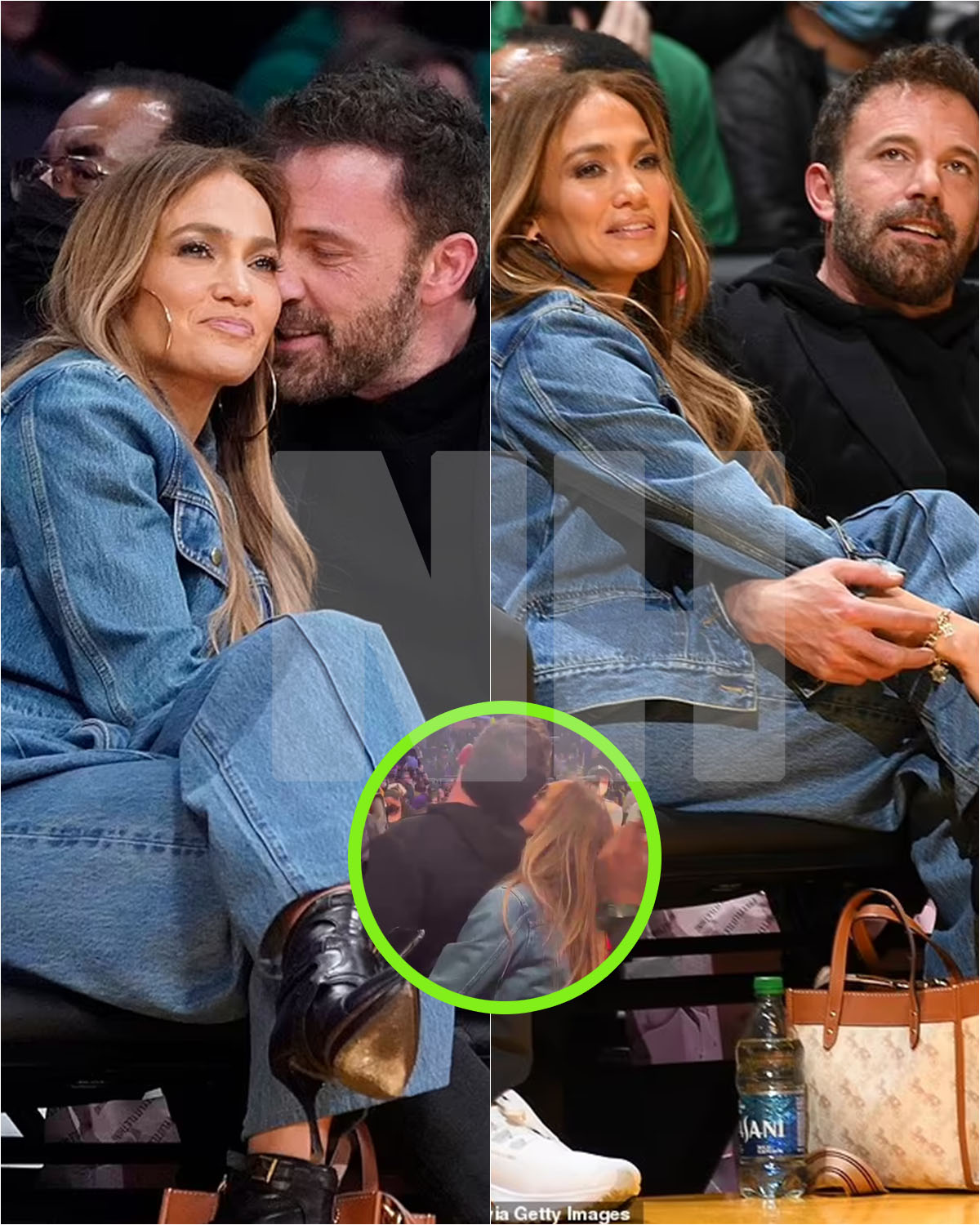 Jennifer Lopez Dons Double Denim As She Packs On Pda With Ben Affleck Courtside At La Lakers