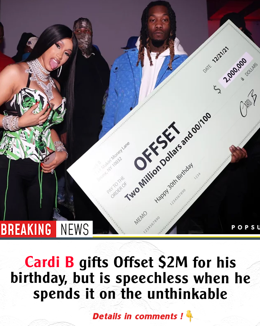 Cardi B Gifts Offset $2M For His Birthday, But Is Speechless When He ...