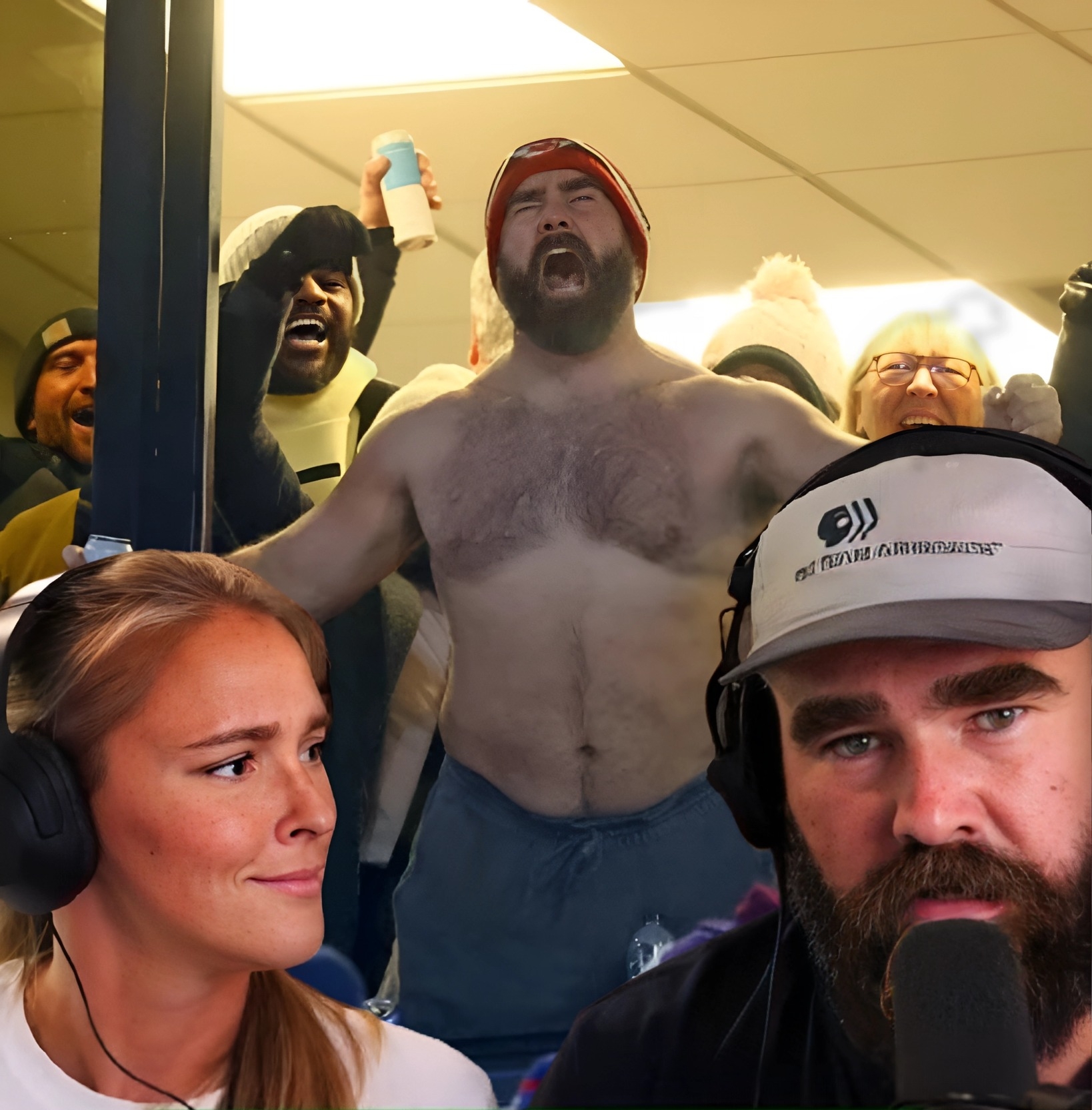 Jason Kelce Says Wife Kylie Kelce Was Not ‘Happy’ He Went Shirtless