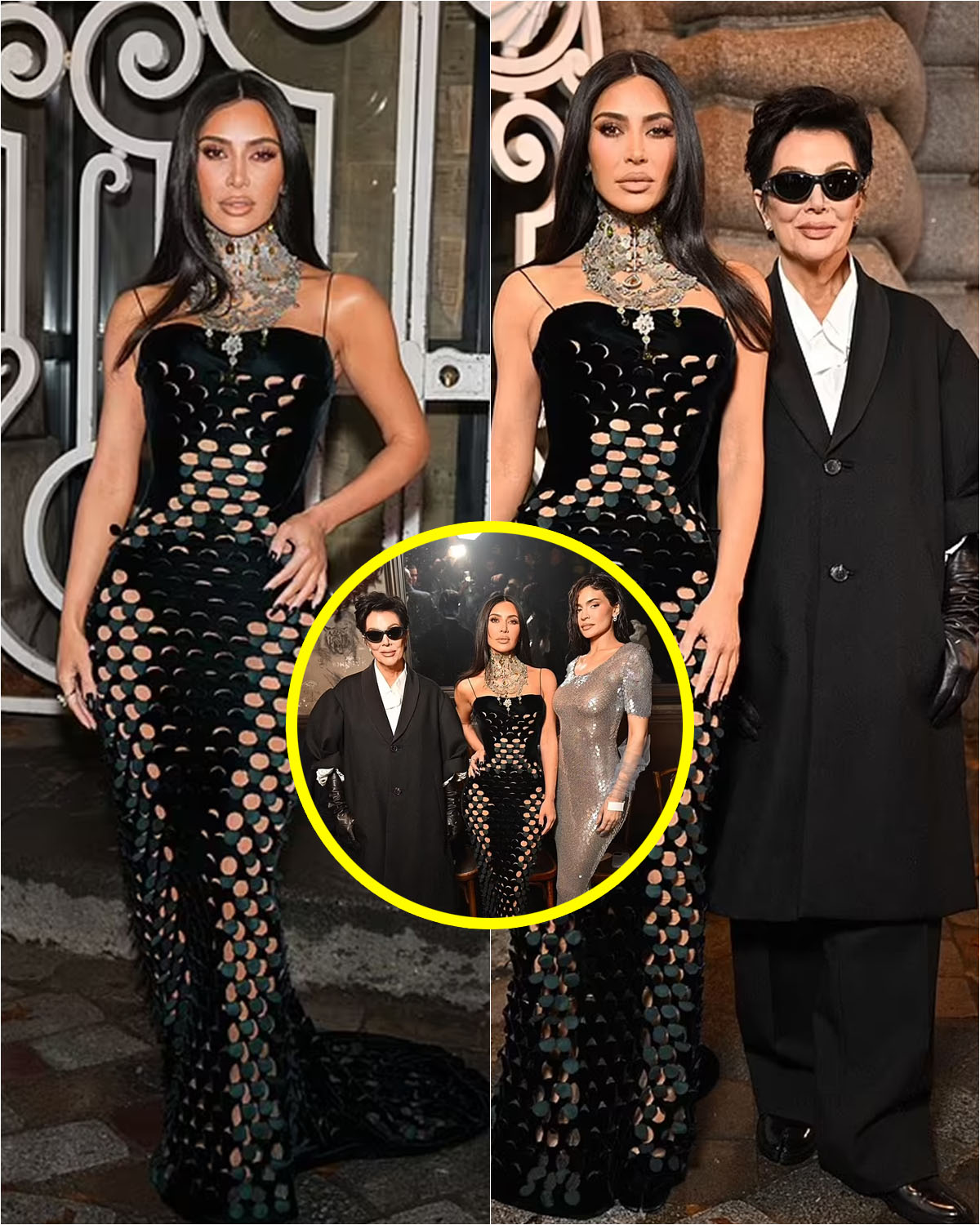 (N) Kim Kardashian slips her curves into racy cut out dress as she ...