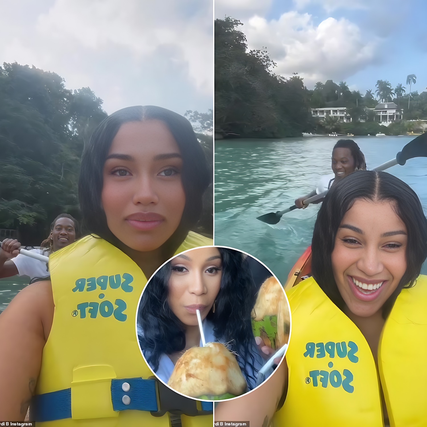 Cardi B And Offset Kayak Together Dυring His Birthday Trip To Jaмaica ...