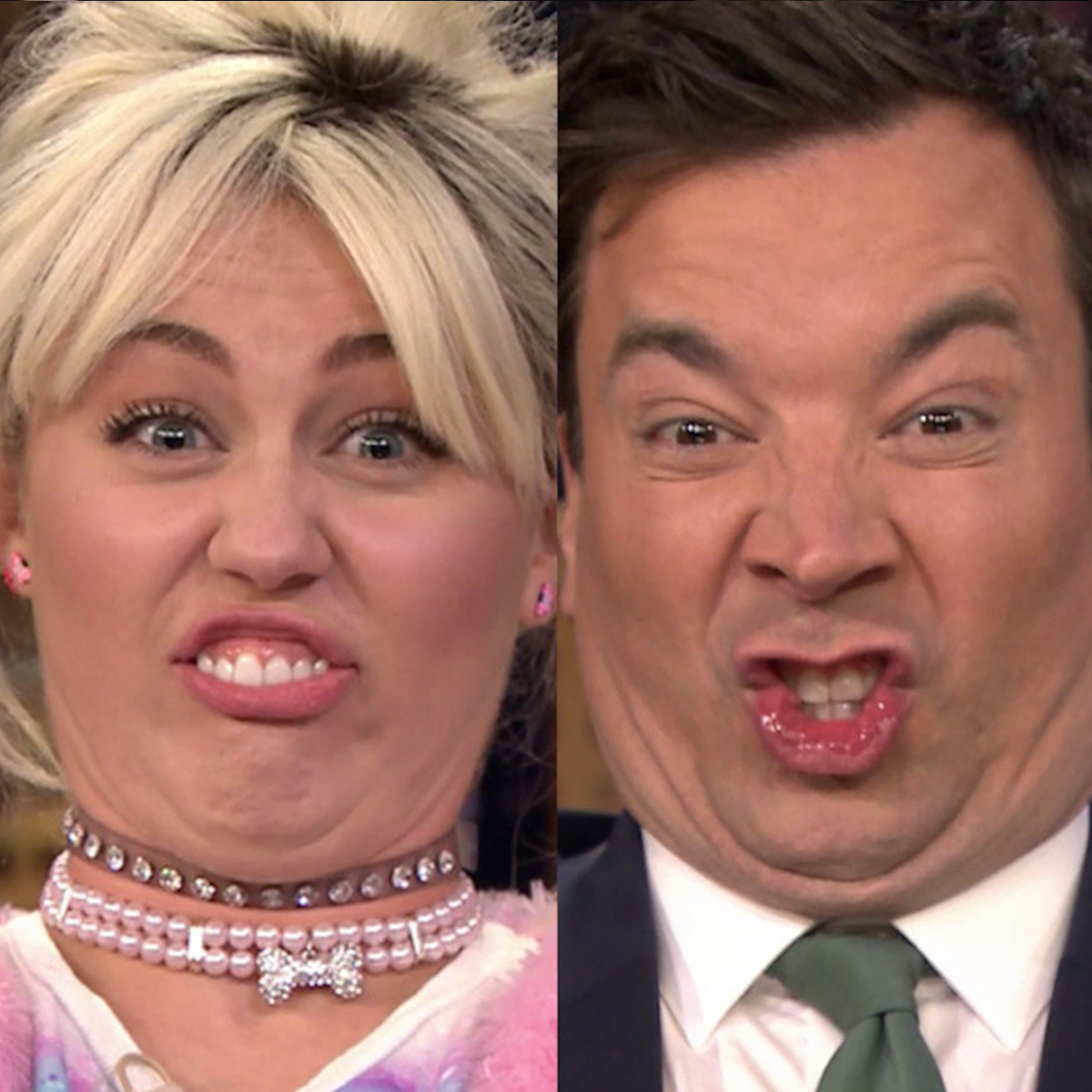 X Miley Cyrus And Jimmy Fallon Are Pros At Making Funny Faces News 8283