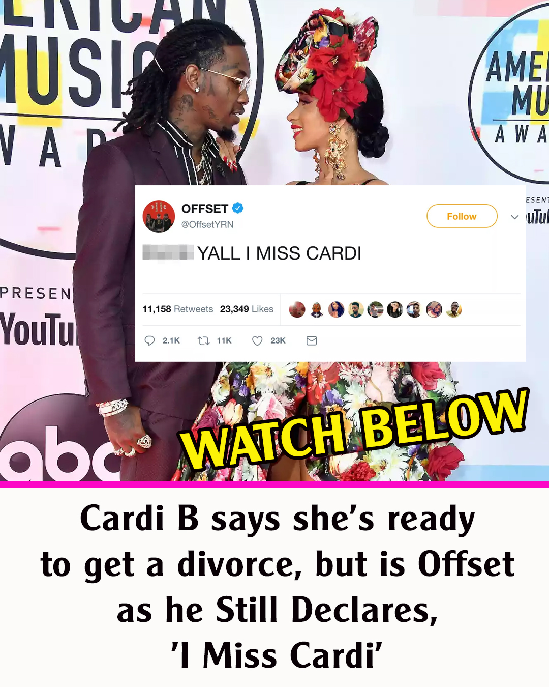 Cardi B says she's ready to get a divorce, but is Offset as he Still ...