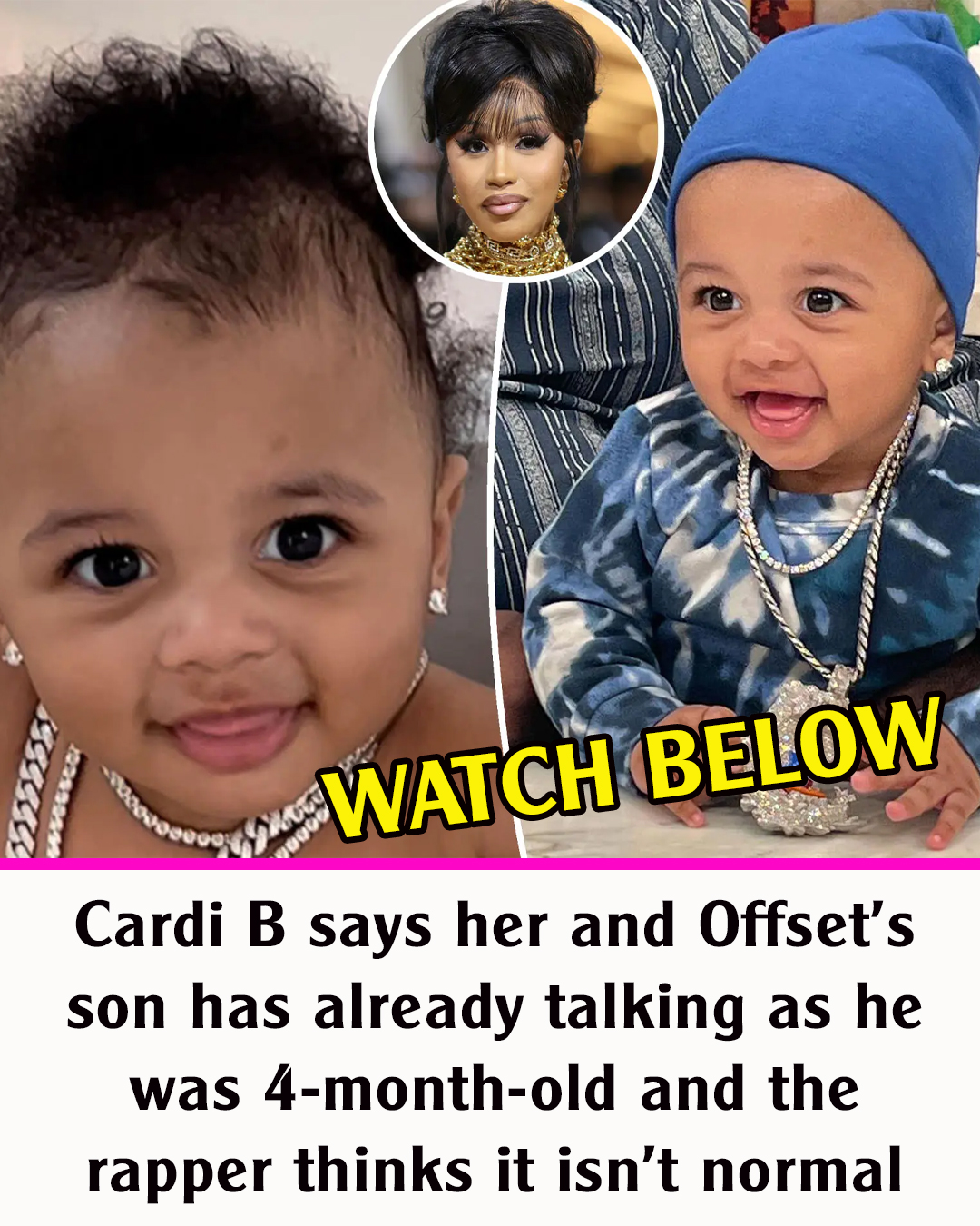 Cardi B says her and Offset's son has already talking as he was 4month(02)