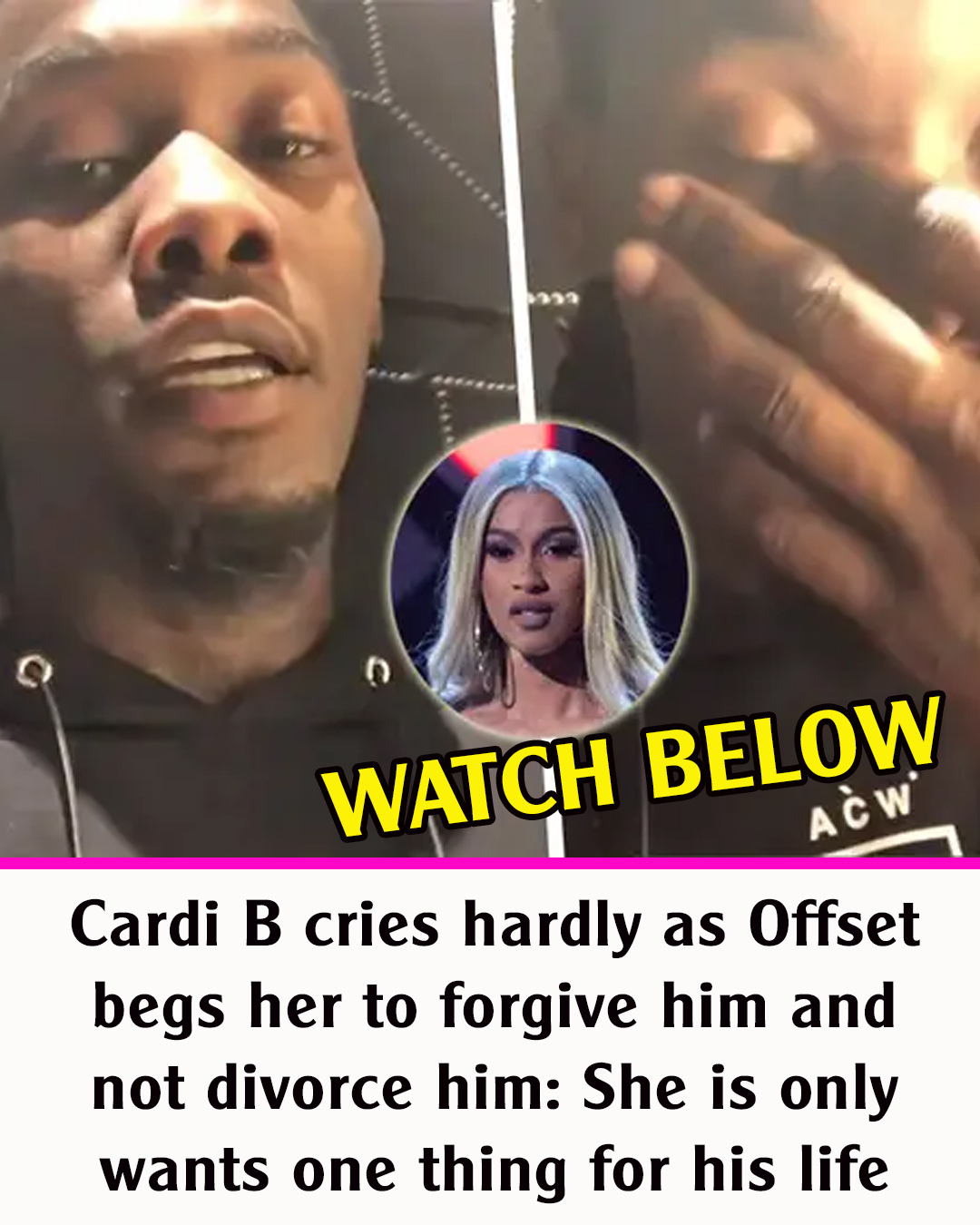 Cardi B's Husband Offset Begs For Her Forgiveness, Says It's All He ...