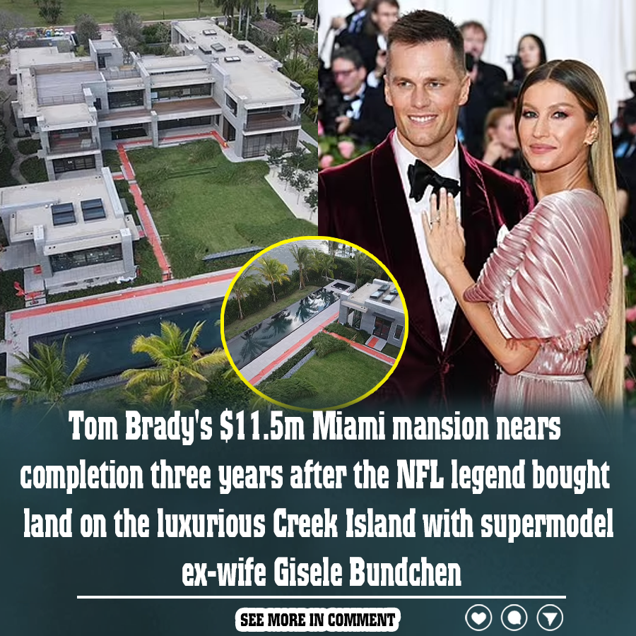 Tom Bradys 115m Miami Mansion Nears Completion Three Years After The Nfl Legend Bought Land 6366