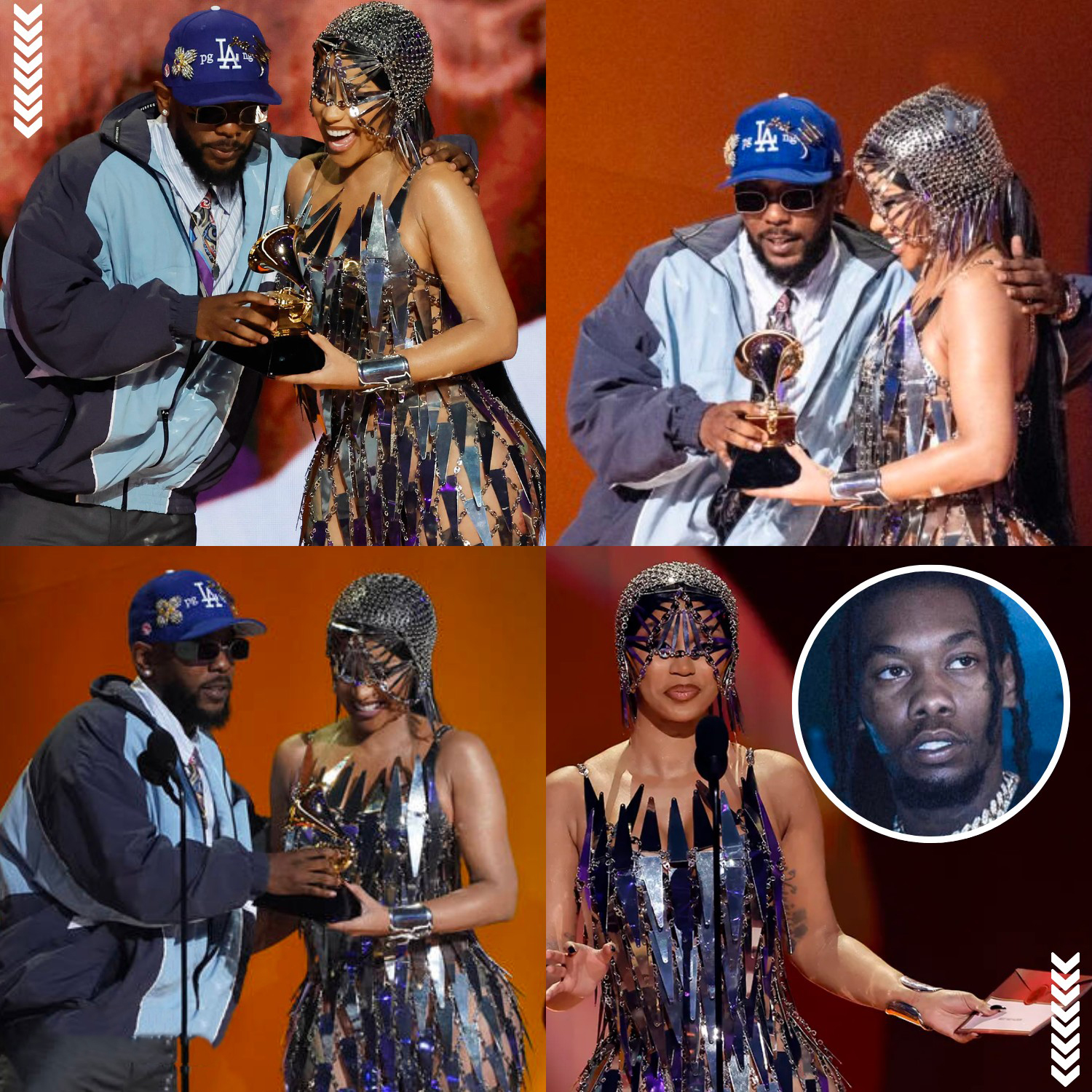 Kendrick Lamar and Cardi B’s embrace at the GRAMMYs stirred Offset’s b ...