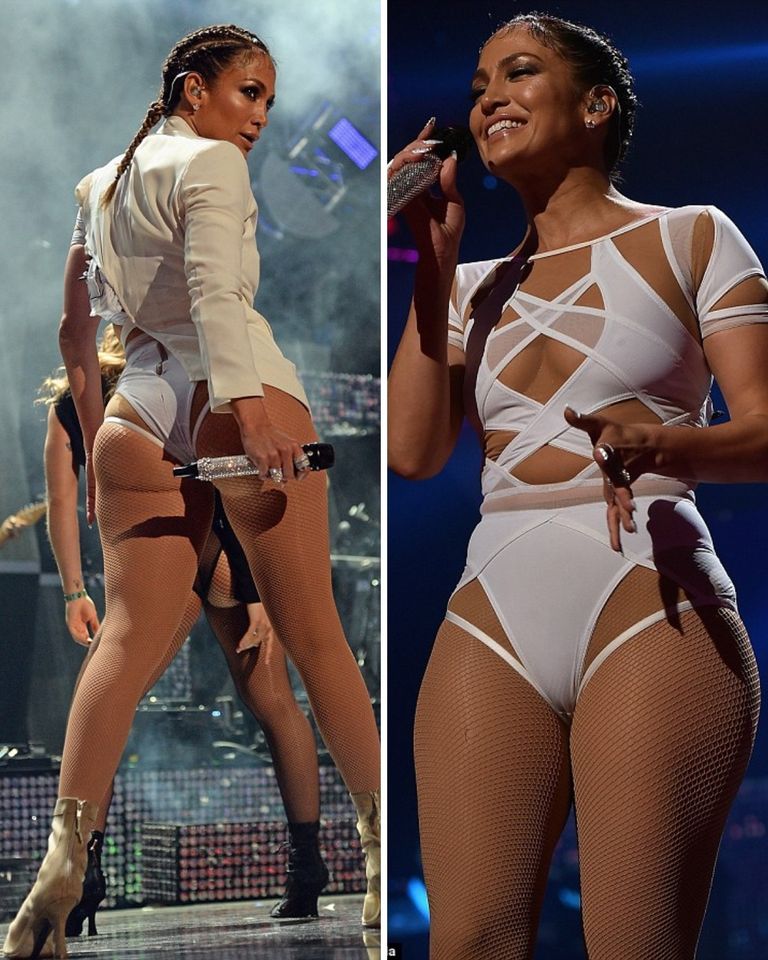 Shaking Her Booty Jennifer Lopez Sports Skimpy Body Suit And Thigh High Boots For Private 